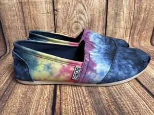 Zapatos sin cordones BOBS DE LONA multicolor tie-dye espuma viscoelástica cómodos talla 6 - Imagen 1 de 10