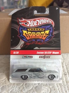 Hot Wheels Larry's Garage Custom '66 GTO Wagon Silver Flames Real Riders Tires - Picture 1 of 2