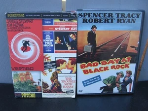 Alfred Hitchcock (DVD) Trouble Knew Too Much Vertigo Psycho / Bad Day Black Rock - Bild 1 von 6