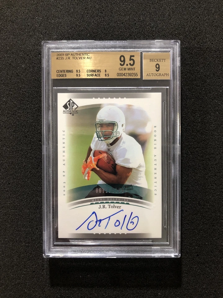 2003 Upper Deck SP Authentic J.R. TOLVER #235 BGS 9.5 💎 RC AUTO GEM💎 0671/1200 - Image 1 of 2