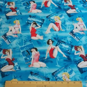 Pinup Beach Babes 100% Cotton Fabric from Hi-Fashion Fabrics, Pattern #8075 - Picture 1 of 9