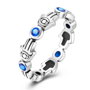 MULA Fashion Guardian Hand Finger Ring AAA CZ For Women Jewelry Silver Plated - Picture 1 of 7