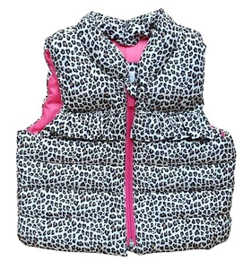 GAP Baby Mädchen wattierter Bodywarmer Leopardenmuster rosa Reißverschlussfutter 0-6 Monate UVP £25 - Bild 1 von 5
