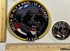 MILITARY CHALLENGE COIN AND NROL PATCH - NRO-L 15 CCAFS DELTA IV HLV