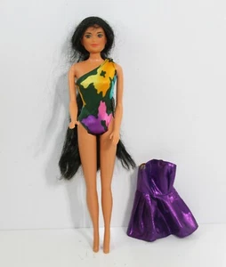 MATTEL VINTAGE TROPICAL BARBIE MIKO Asian Figure & Barbie Fashion Favorite Dress - Picture 1 of 9