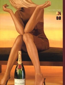 1999 Moet & Chandon Champagne Legs 1-page MAGAZINE AD - Picture 1 of 1