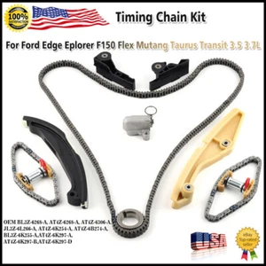 Timing Chain Kit For Ford Edge Eplorer F150 Flex Mutang Taurus Transit 3.7L 3.5* - Picture 1 of 11