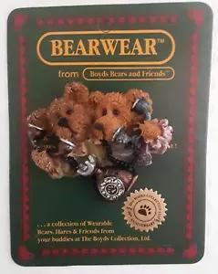 Boyds Bears and Friends Bearwear Pin - Alexandra and Belle Telephone Tied - New! - Picture 1 of 1