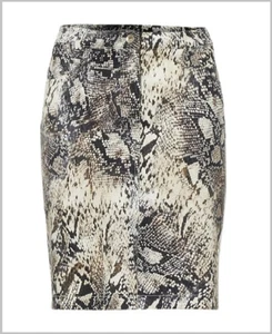 RICK CARDONA BLEISTIFTDRUCK SCHLANGENHAUTMUSTER TASCHENROCK GRÖßE UK 12/578 - Bild 1 von 2