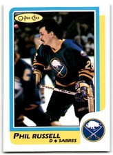 1986-87 O-Pee-Chee. Phil Russell Buffalo Sabres #142