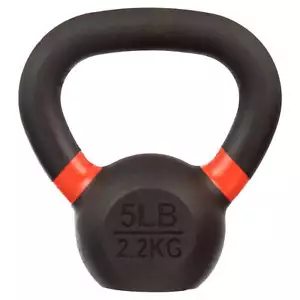 Cast Iron Kettlebell Single 5 lbs Dumbbell Weights Exercises Workout Kettlebell - Picture 1 of 7