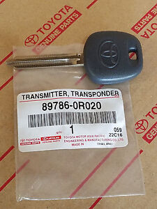  Genuine Toyota Transponder Ignition key Camry RAV4 SEQUOIA SIENNA 89786-0R020