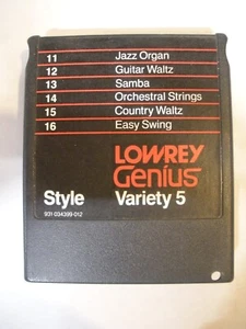 Lowrey Genius Cartridge: Style Variety 5 (see listing for compatible models) - Picture 1 of 3