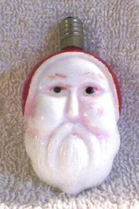 Christmas Tree Light Santa Claus Head Electric Figural C6 Works Antique #8 - Picture 1 of 5