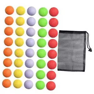 40 Pack Foam Golf Practice Balls - Realistic Feel 5 Color, 8 Pack of Each Color - Picture 1 of 8