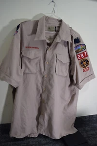 Boy Scout VENTED Men’s XL TALL MICROFIBER Uniform S/S Shirt Asst Cub Den Leader - Picture 1 of 15