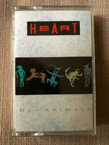 HEART - BAD ANIMALS CASSETTE EX+( fold out insert)/ EX(tape) - Picture 1 of 7