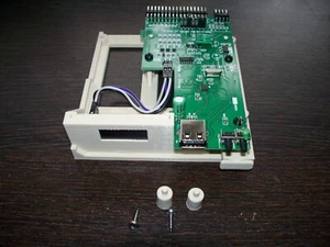 Amiga 500 GOTEK 3D Printed Bracket / FLASH FLOPPY V3.42 OLed Blue DISPLAY Ivory - Picture 1 of 6