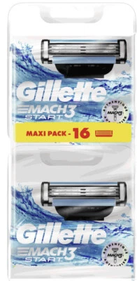 Pack 16 Lames GILLETTE MACH3 START Recharge Rasoir Lot Gilette Mach 3 Match3  - Photo 1/4