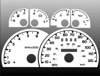 1998-2003 Ford Ranger Explorer Dash Cluster White Gauges 98-03 - Image 1 of 4