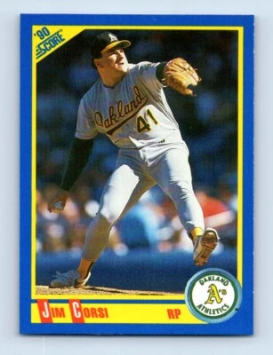 1990 Score Jim Corsi Oakland Athletics #553 - Image 1 of 2