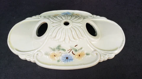 Ceramic Flush Mount Vintage Ceiling Fixture 11" Cover