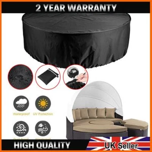 Waterproof Garden Rattan Day Bed Furniture Round Table Cover Outdoor Protect UK - Picture 1 of 14