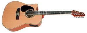 Guitarra/guitarra occidental izquierda/izquierda pastilla de 12 cuerdas natural-negro-ECUALIZADOR!n - Imagen 1 de 4