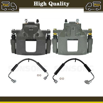 4pcs Front Brake Caliper Brake Line Fits 2008 2009 2010 Jeep Wrangler - Image 1 of 4