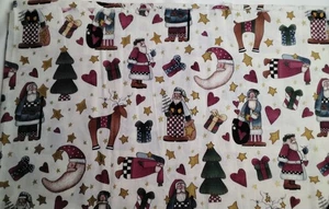 Vintage 1997 Christmas Cotton Alma Lynn "All Nick" 1 Yd Hi-Fashion Fabric   (81) - Picture 1 of 10