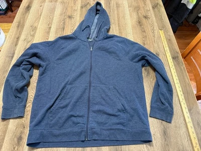 Sudadera con Capucha Tek Gear, Para Hombre Talla XXL, Azul, Sudadera, Cremallera Completa, Cordón Foto 1 de 4