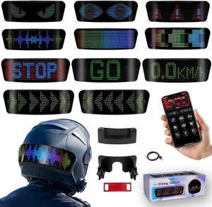 Smart Led Motorcycle Bike Cycling Helmet Display Sceen Light with Turn Signals L - Picture 1 of 7
