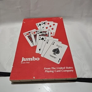 Vintage Jumbo Bridge Score Pad Card Game United States Playing Card Company - Picture 1 of 7