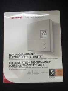 Honeywell RLV3150A Non-Programmable Electric Heat Thermostat 240v White NEW - Picture 1 of 3
