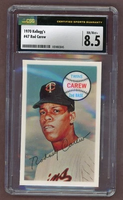 1970 KELLOGGS # 47 ROD CAREW TWINS CSG 8.5 NM/MT+ 517783 (KYCARDS) - Imagem 1 de 2