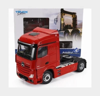 SOLIDO 2400201 MERCEDES BENZ ACTROS 2 1853 TRACTOR TRUCK 2-ASSI 2019 - RED M 1/2 - Immagine 1 di 2