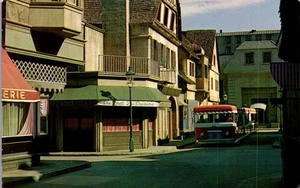 Vintage Postcard Universal Studios Los Angeles CA Europe USA Street Movie Set  - Picture 1 of 3
