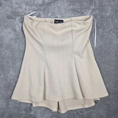 Top para mujer Wet Seal sin tirantes jacquard peplum vintage talla S usado Foto 1 de 4