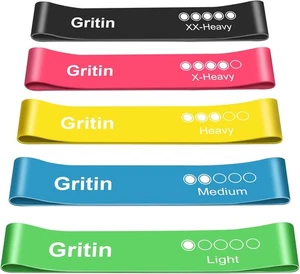 Gritin Elastici Fitness, con 5 Diversi Livelli di Resistenza, per Crossfit, Yoga - Foto 1 di 7