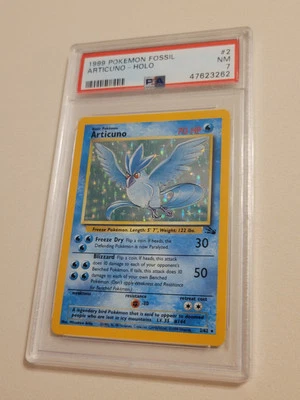 Articuno - Pokemon Fossil #2 - Holo - Near Mint PSA 7 - Image 1 of 4