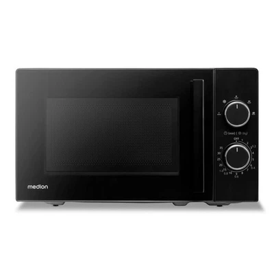 MEDION Mikrowelle 20 Liter 800 Watt  5 Mikrowellenstufen Auftaufunktion schwarz - Bild 1 von 4