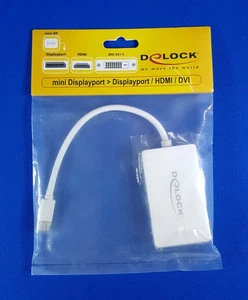 Delock Adapter mini DisplayPort 1.1 Stecker -- DisplayPort / HDMI / DVI • 61768 - Bild 1 von 4