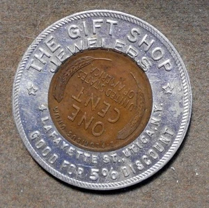 C844 Utica, N.Y., The Gift Shop, Jewelers, 4 Lafayette St., Good For 5% Discount - Picture 1 of 2