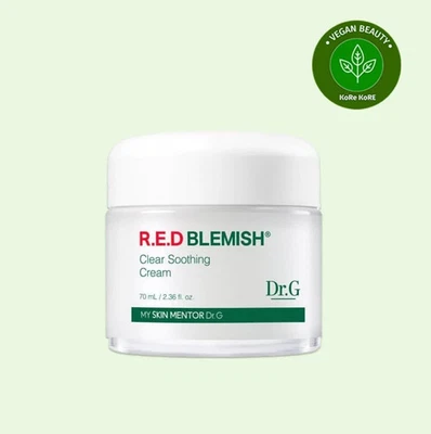 Dr.G R.E.D Blemish Soothing Cream 70ml – Cica Moisturizer for Sensitive Skin - Image 1 of 4