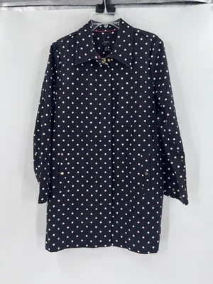 Rafaella Black & White Polka Dot Jacket With Red Accents Size XL Chic Retro - Image 1 of 4