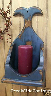 Caixa de arandela de vela cauda de baleia primitiva - azul - Imagem 1 de 4