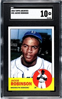 2022 Topps Archives #42 Jackie Robinson SGC 10 GEM MINT - Image 1 of 2