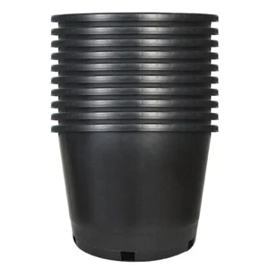 Large 10 Gallon Plant Flower Container 10PCS Plastic Nursery Pot Heavy Duty - Picture 1 of 14