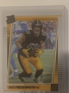 Pat Freiermuth 2021 Panini Clearly Donruss Rated Rookie Acetate #81 Steelers RC