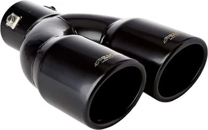 Double Embout de pot d’échappement universel inox noir rond Simoni Racing TRX/18 - Afbeelding 1 van 4